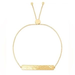 NWT 14K Gold Confetti Bar Bolo Bracelet